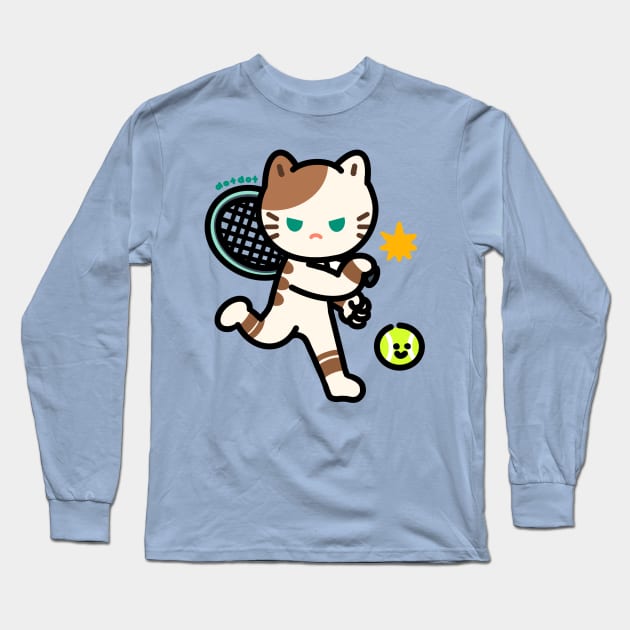 Andrey Rublev as cat Long Sleeve T-Shirt by dotbyedot